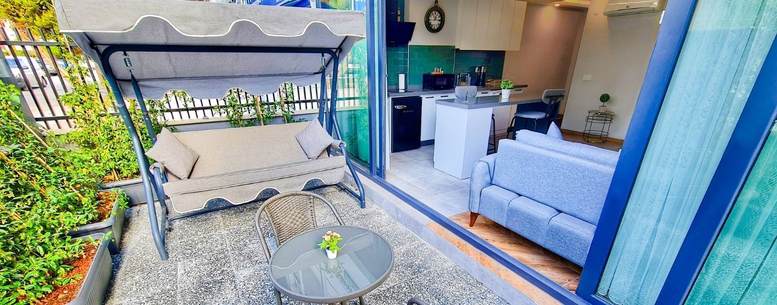 1+1 Apartment mit Garten
