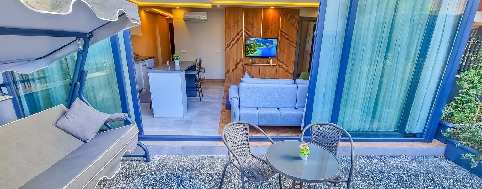 1+1 Apartment mit Garten