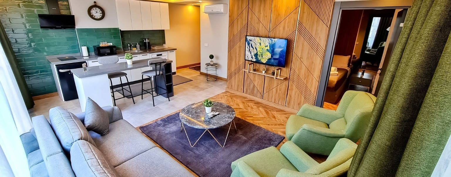 1+1 Apartment mit Garten